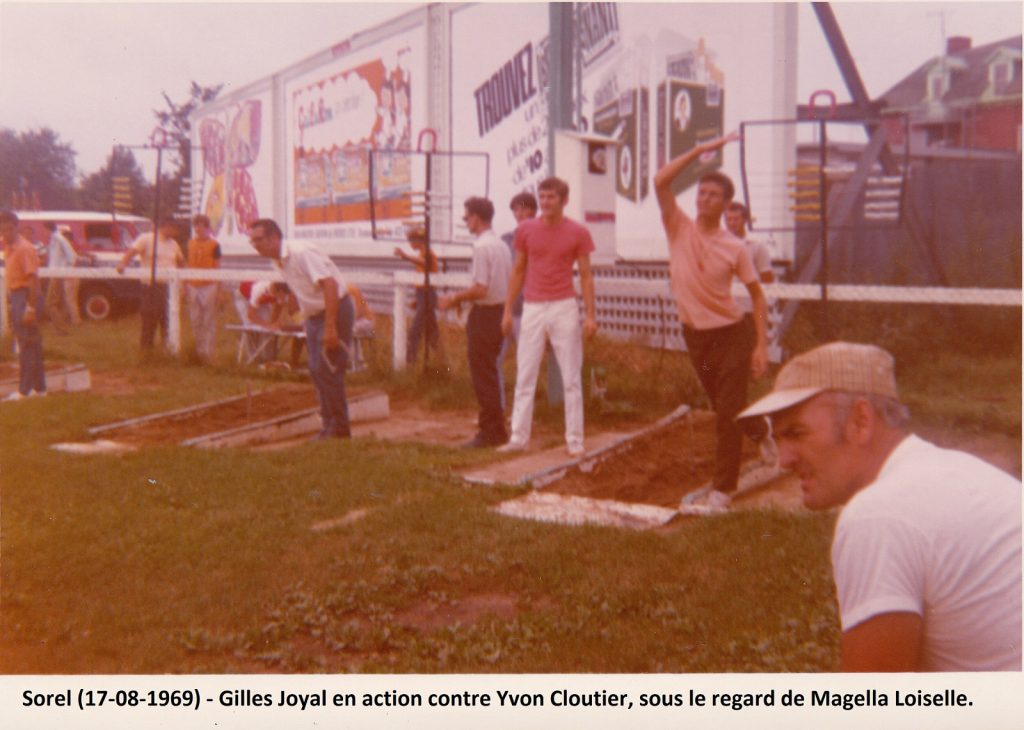 Gilles Joyal en action à Sorel le 17 août 1969 contre Yvon Cloutier